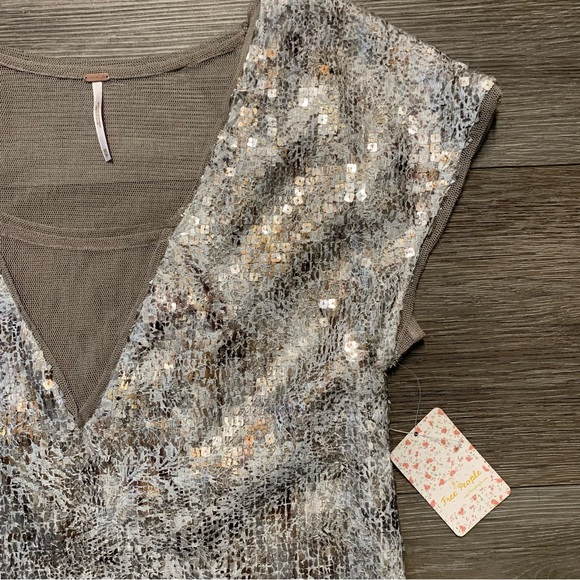 46. Free People Shuttered Glass Sequined Mini Dress XS - Picture 11 of 15